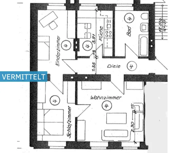 Attraktive vermietete 3-Zimmer-Wohnung in Unterbilk als Kapitalanlage!