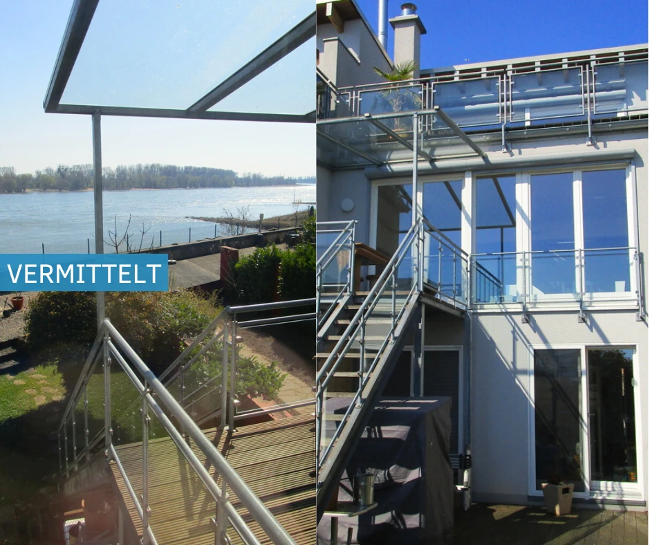 Traumhafter Rheinblick! Neuwertiges und modernes Einfamilienhaus direkt am Rhein!
